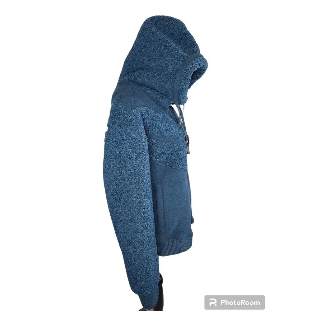 Koolaburra By UGG Sherpa Fleece Coat Navy Full Zip Cozy Soft Warm Size L - Picture 3 of 12